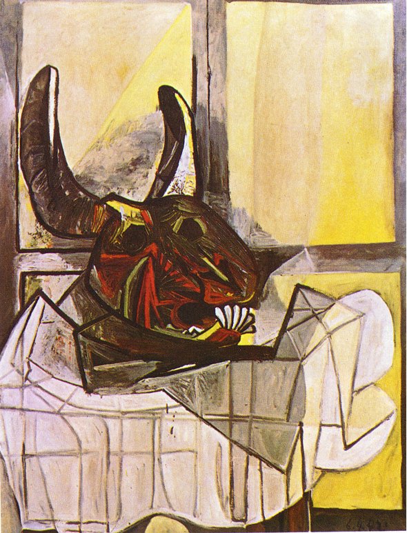 Picasso Bull's head on the table 1942
